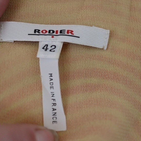 Rodier 90s Pink Wave Swirl Vintage 2-Piece Skirt & Top Set Euro 44 Med/Lg - Picture 14 of 16